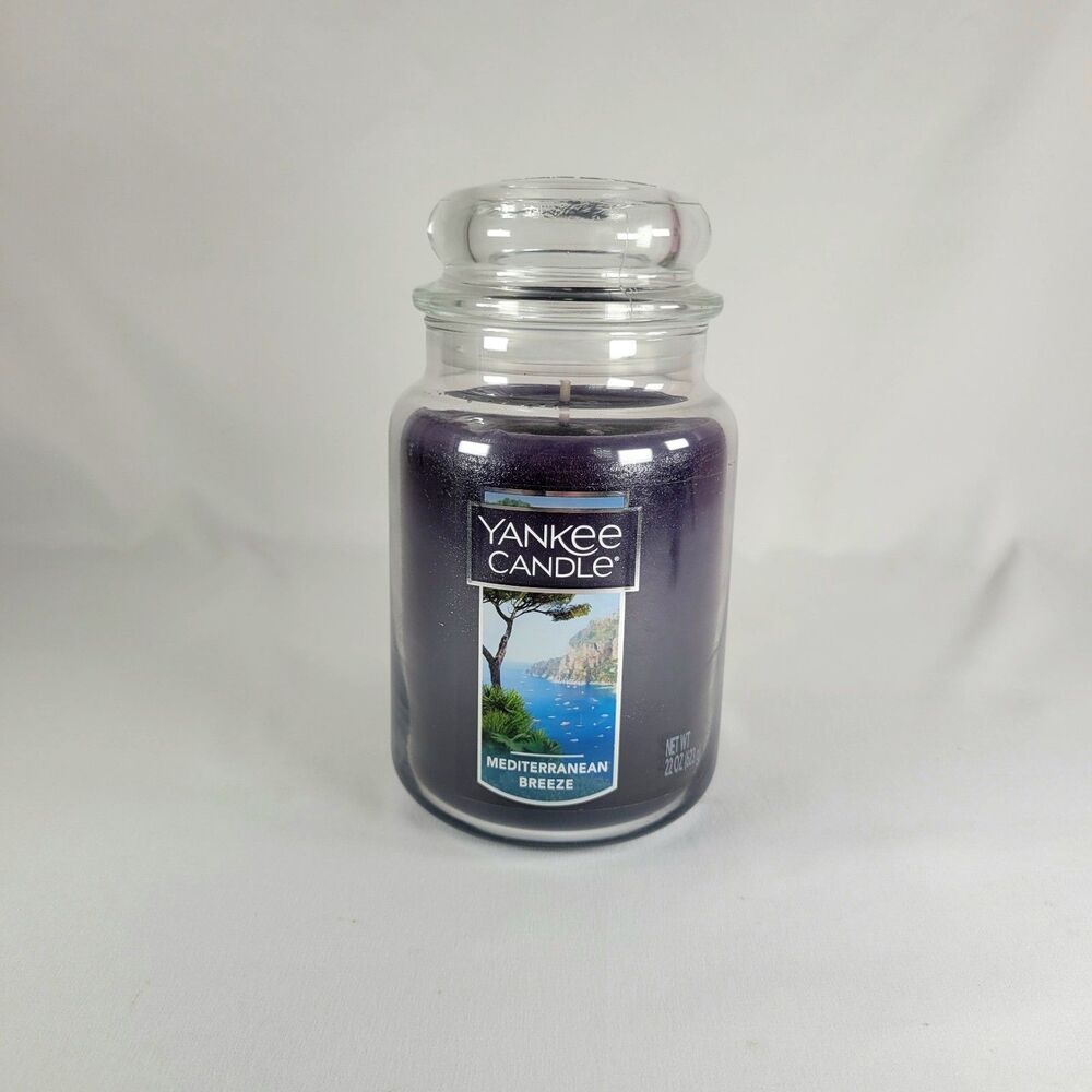 NEW Yankee Candle Mediterranean Breeze 22 oz Large Jar Retired Scent Single Wick